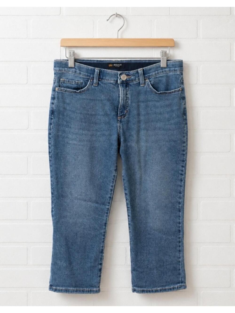 Womens Lee Regular Fit Mid Rise Blue Denim Jeans size 12